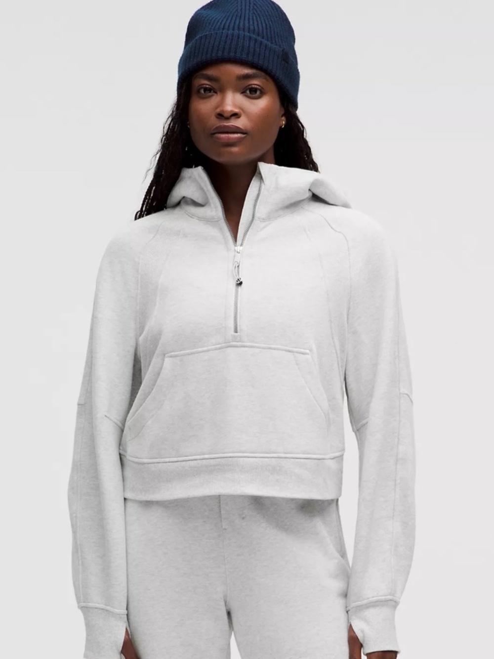 Scuba Oversized Half-zip Hoodie